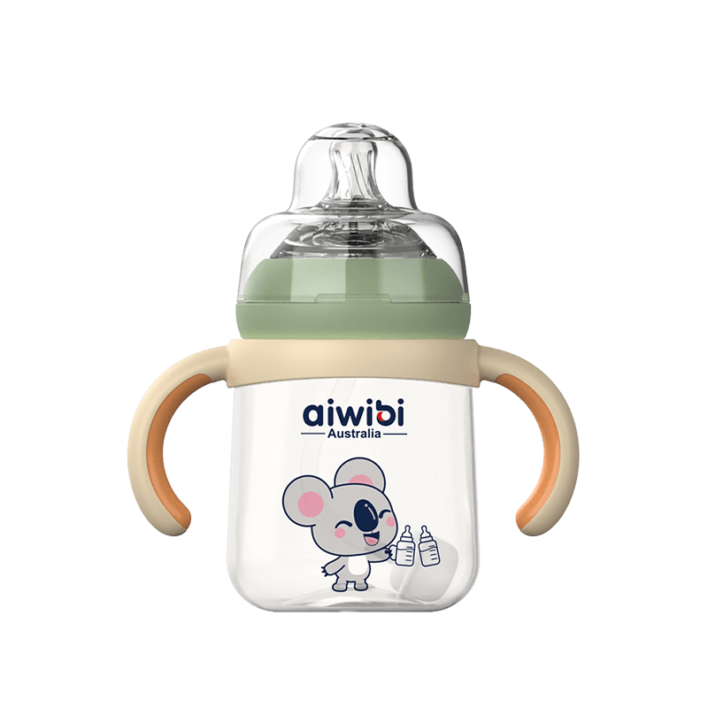 PPSU Heatresistance Anti-colic Feeding Bottles 240ml Green Product Image.